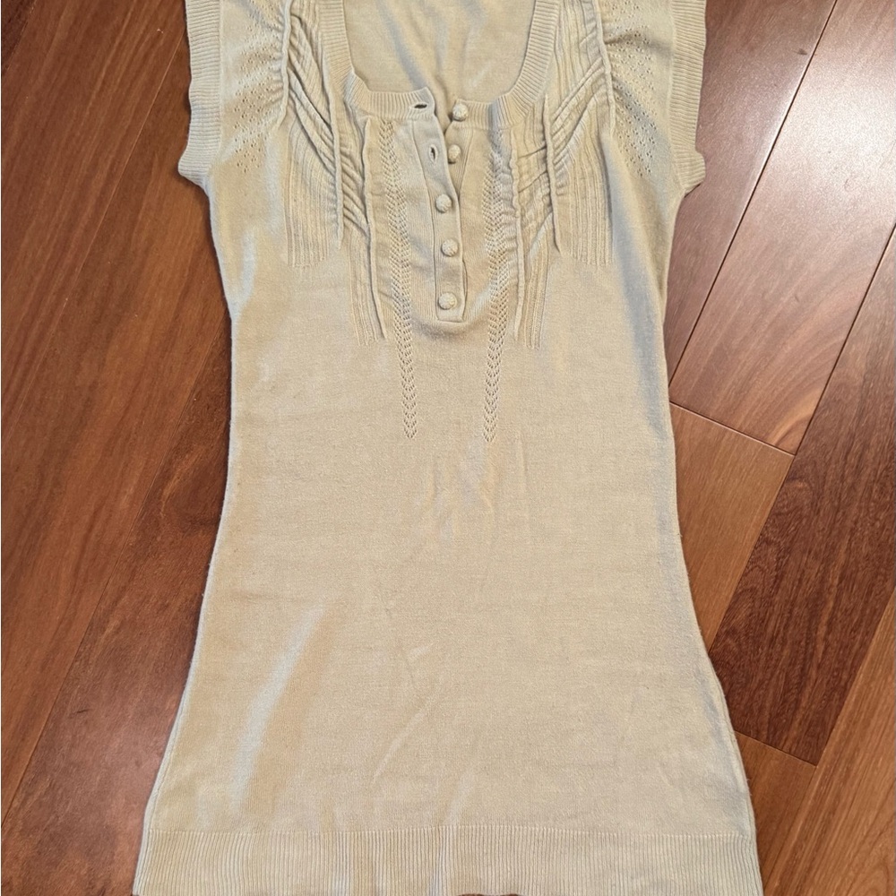 Women's Beige Knit sweater dress